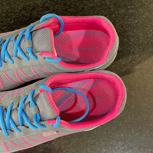 Vionic Alliance Grey Pink Blue Women’s 11 Athletic Walking Shoes Orthopedic - Picture 6 of 7